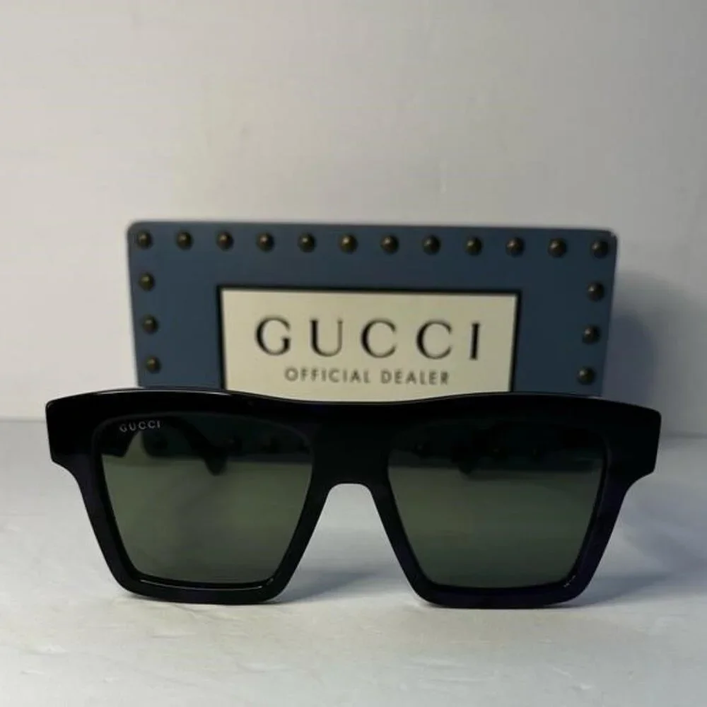 Gucci Men's GG0962Sm Acetate Rectangle Sunglasses